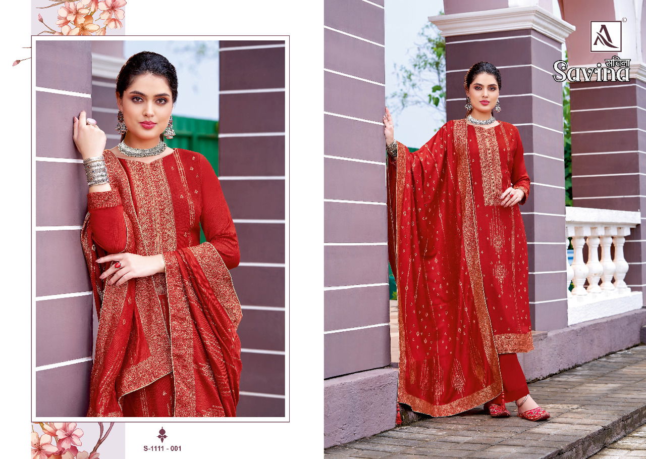 Alok Savina  Festive Wear Wholesale Designer Dress Material Collection